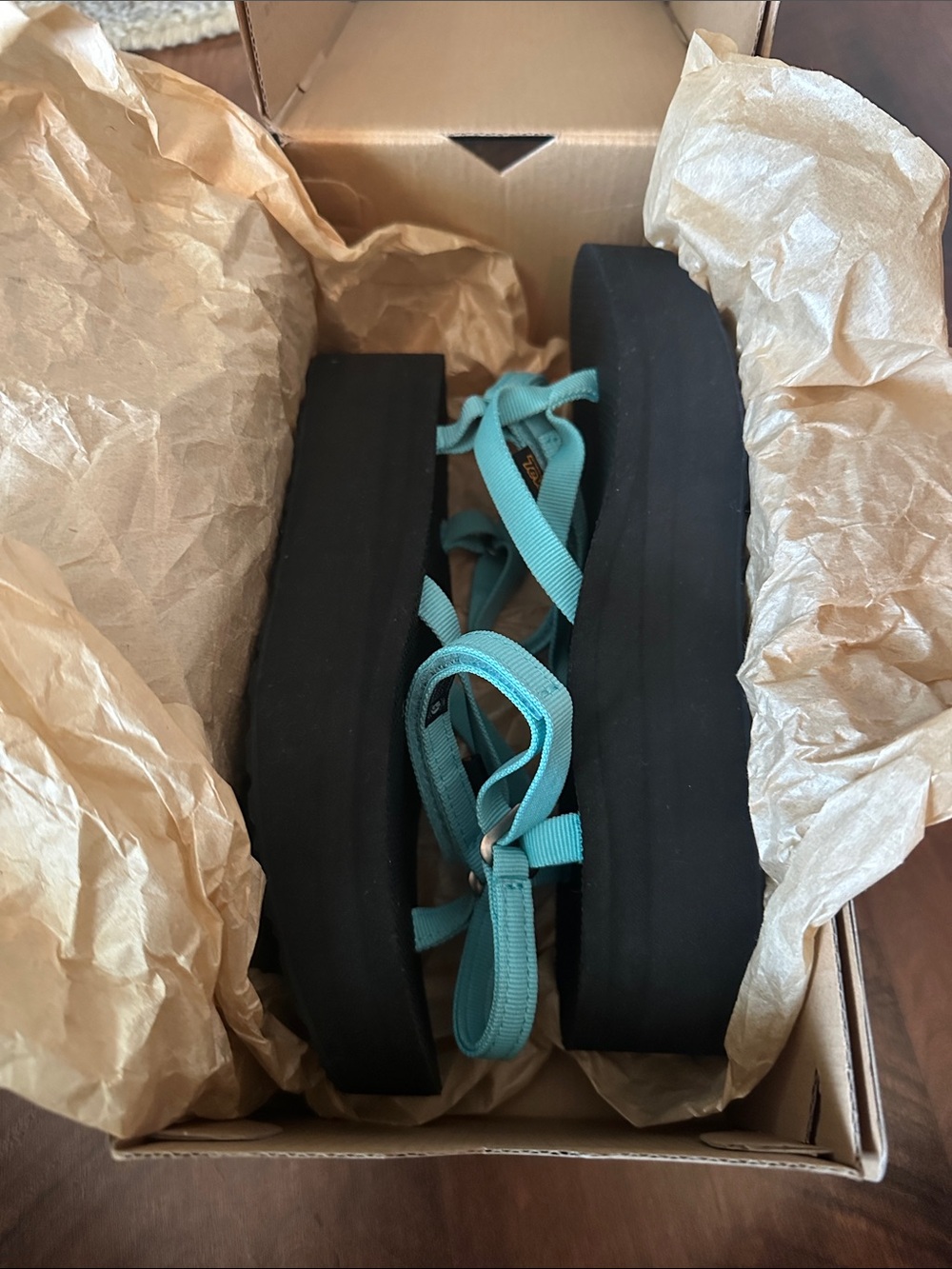 Teva Women's Teal Strappy Footbed Sandals - Picture 12 of 16